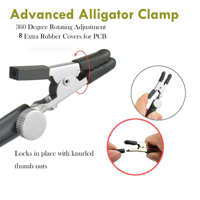 NOEVSBIG Helping Hands Soldering Third Hand Tools - 4 Arms with Adjustable Vise Table Desk Clamp Base for Electronics Repair Assembly Painting Jewelry DIY Arts Craft Hobby - Image 2